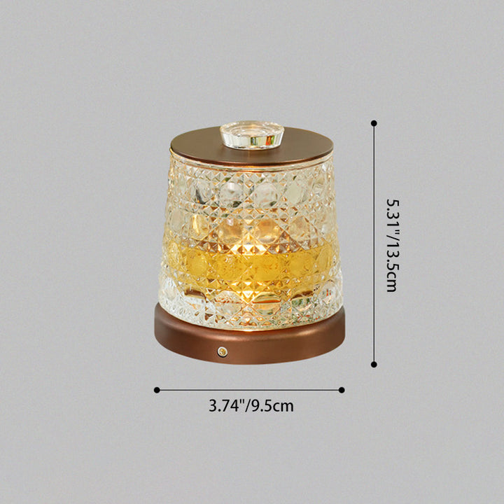 Modern 2-in-1 Multifunctional Lamp Cup Table Lamp - Cylindrical Eye-Caring LED Aluminum Glass Desk Lamp For Bedroom