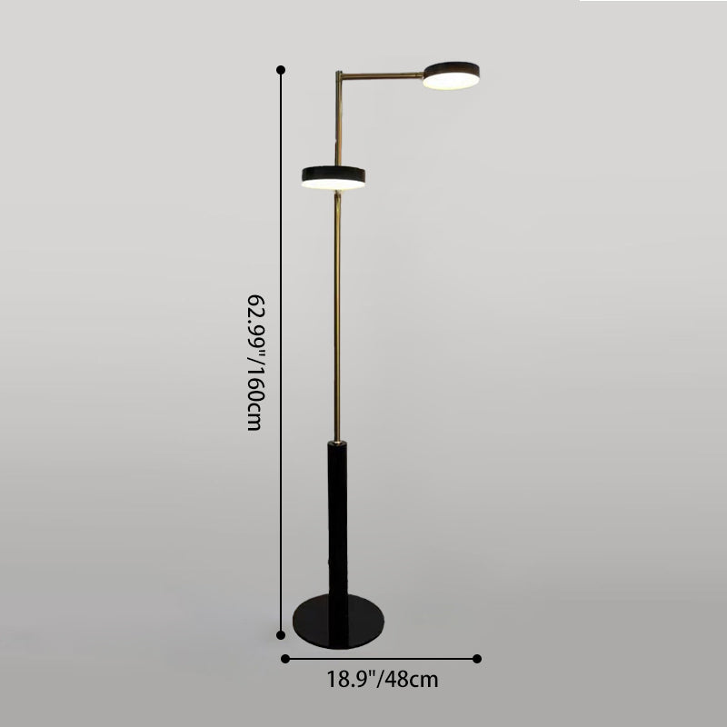 Zeitgenössische nordische zylindrische runde LED-Stehlampe aus Eisen für Wohnzimmer 