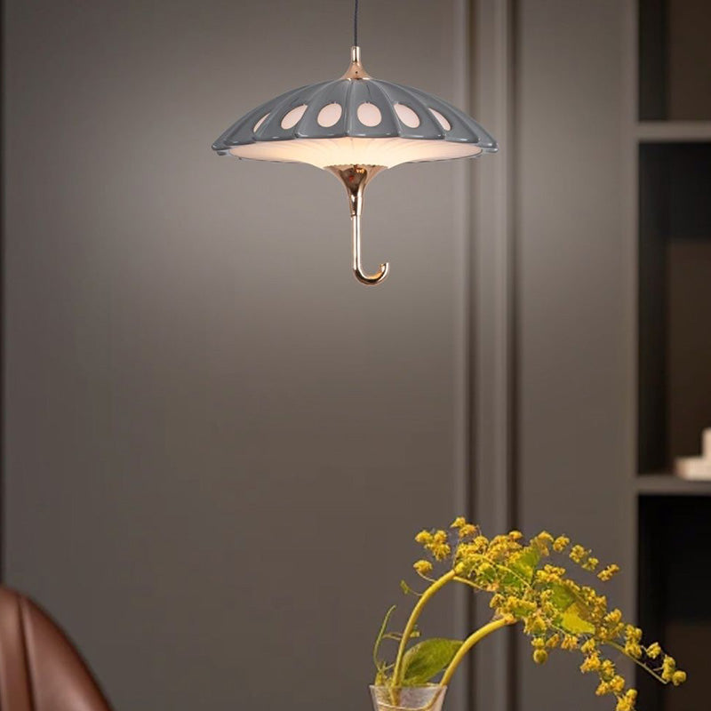 Lustre à LED en aluminium acrylique avec parapluie créatif contemporain pour salon 