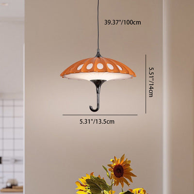 Lustre à LED en aluminium acrylique avec parapluie créatif contemporain pour salon 
