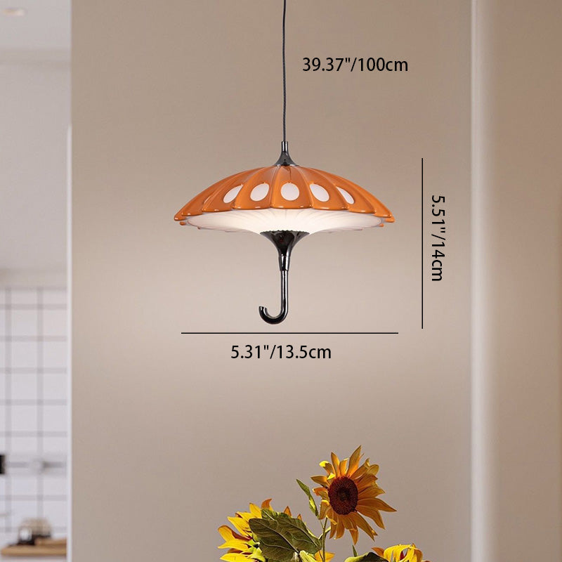 Lustre à LED en aluminium acrylique avec parapluie créatif contemporain pour salon 
