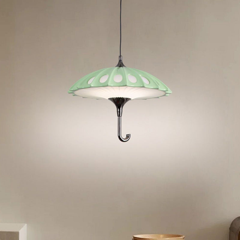 Lustre à LED en aluminium acrylique avec parapluie créatif contemporain pour salon 