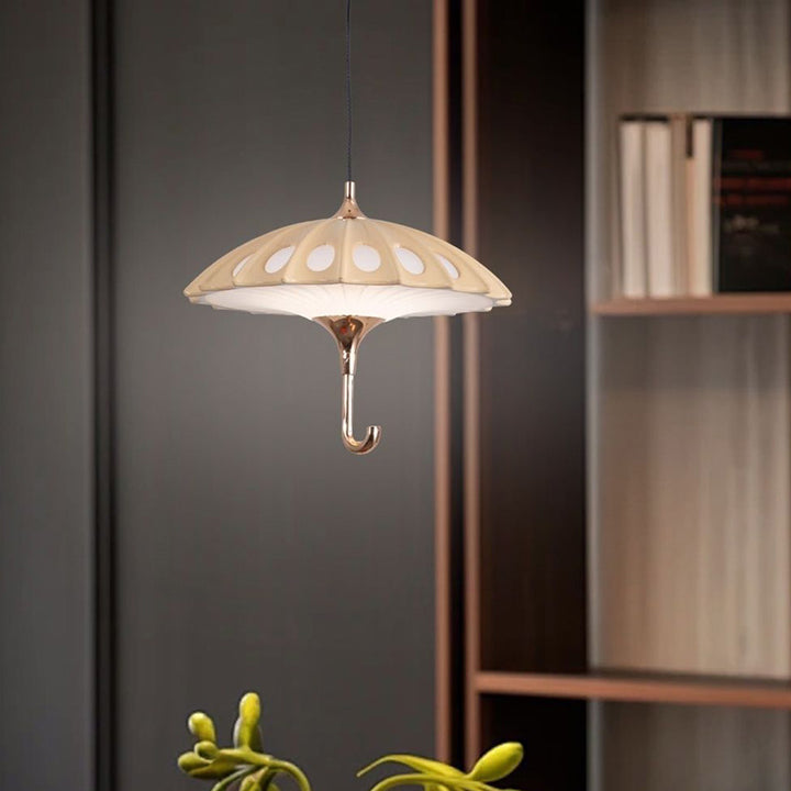 Contemporary Creative Umbrella Aluminum Acrylic LED Pendant Light For Living Room
