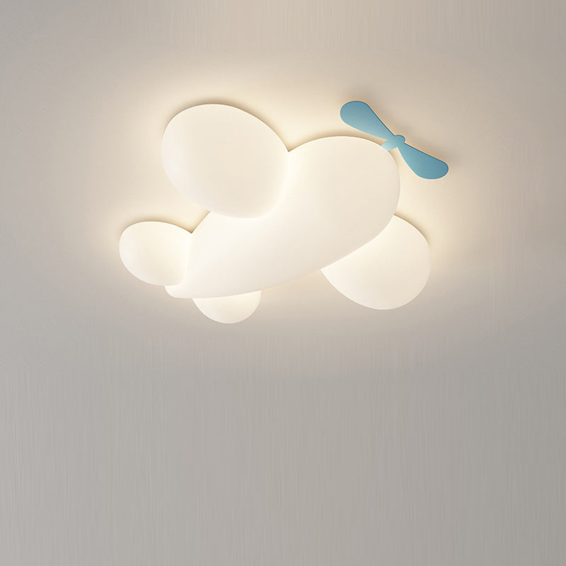 ضوء سقف مثبت بمصابيح LED من البلاستيك والحديد للأطفال المعاصرين بتصميم طائرة لغرفة النوم 