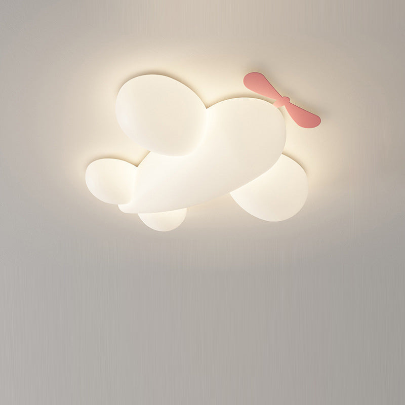 ضوء سقف مثبت بمصابيح LED من البلاستيك والحديد للأطفال المعاصرين بتصميم طائرة لغرفة النوم 