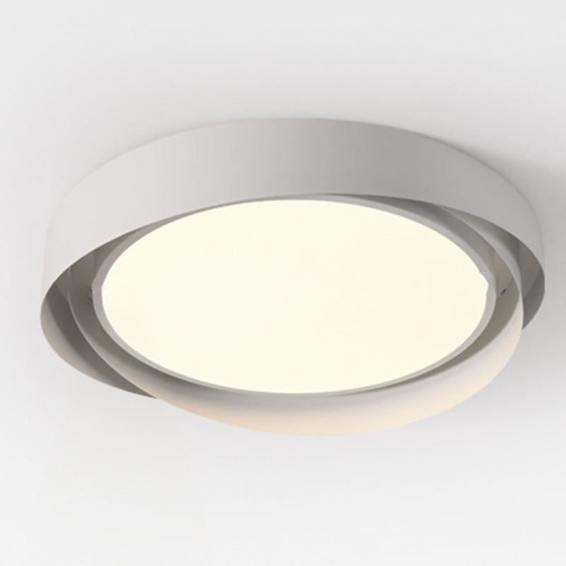Plafonnier LED rond en fer acrylique nordique contemporain pour salon 