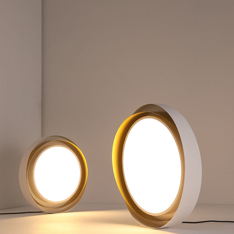 Plafonnier LED rond en fer acrylique nordique contemporain pour salon 