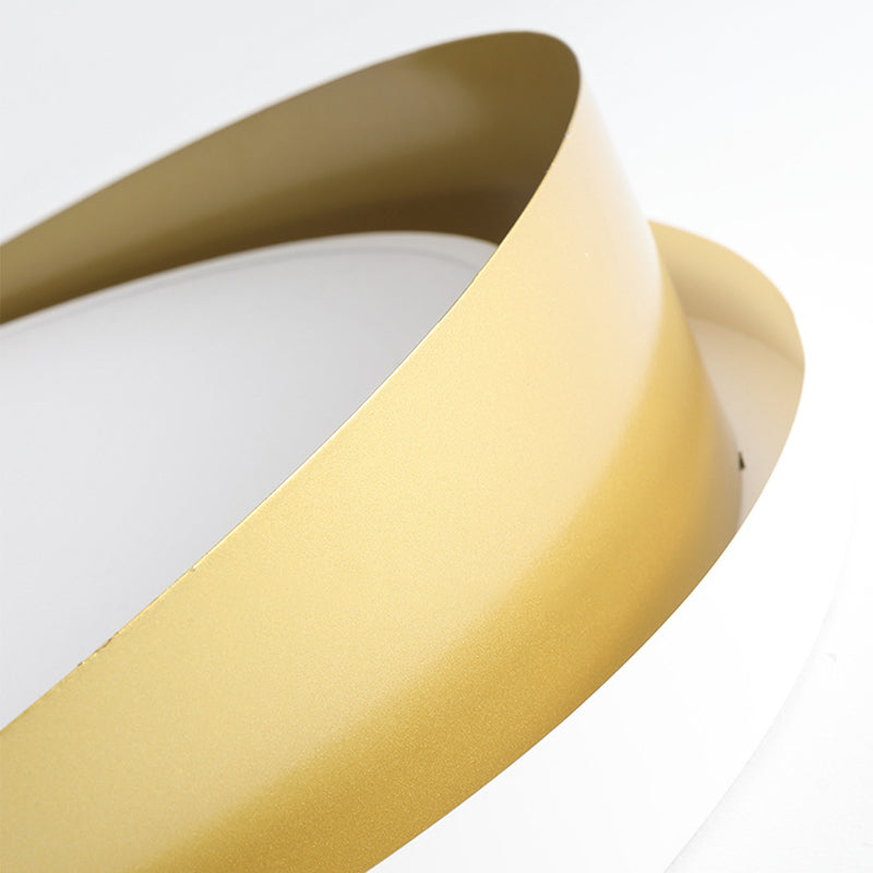 Plafonnier LED rond en fer acrylique nordique contemporain pour salon 