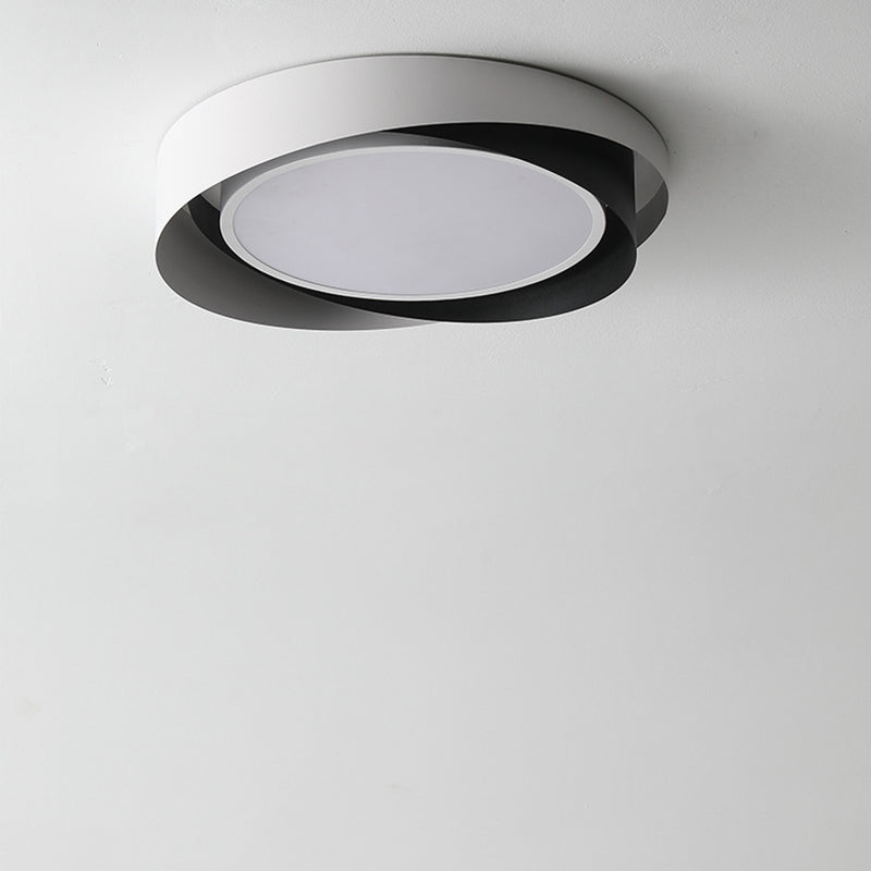 Plafonnier LED rond en fer acrylique nordique contemporain pour salon 