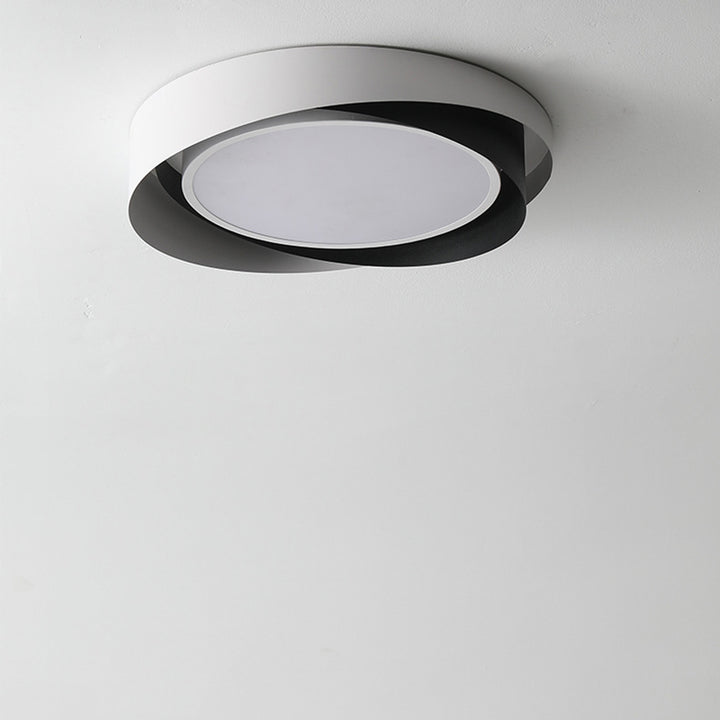 Plafonnier LED rond en fer acrylique nordique contemporain pour salon 