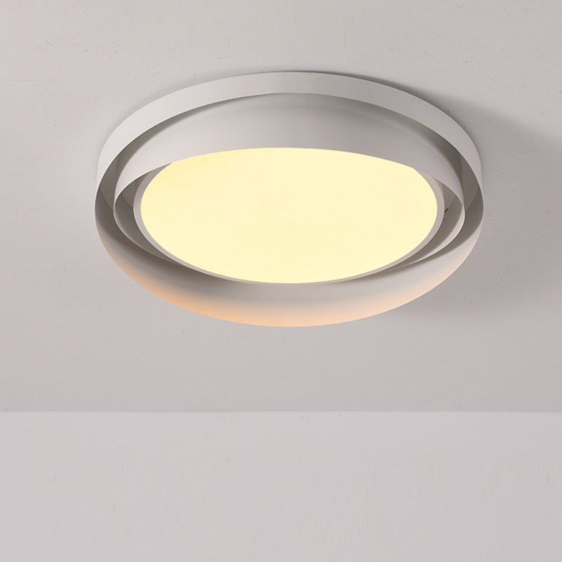 Plafonnier LED rond en fer acrylique nordique contemporain pour salon 