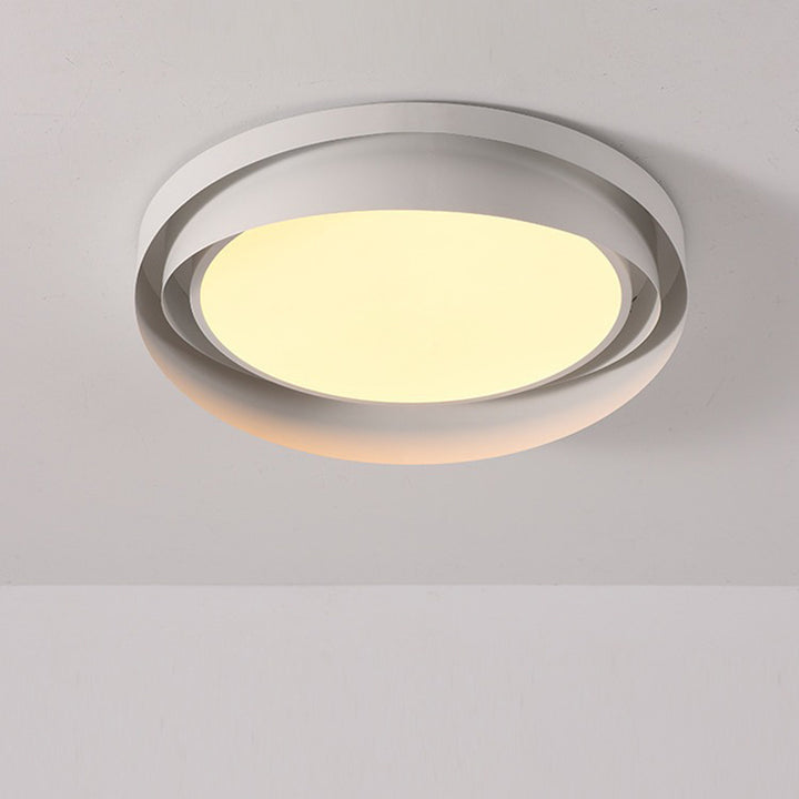 Plafonnier LED rond en fer acrylique nordique contemporain pour salon 