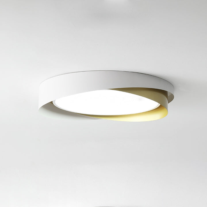 Plafonnier LED rond en fer acrylique nordique contemporain pour salon 