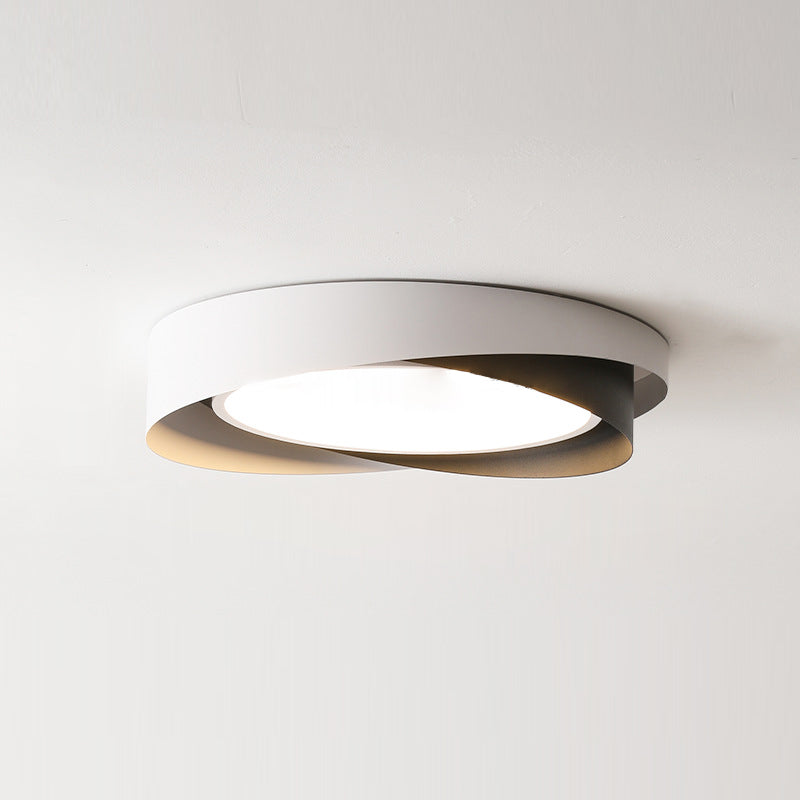 Plafonnier LED rond en fer acrylique nordique contemporain pour salon 