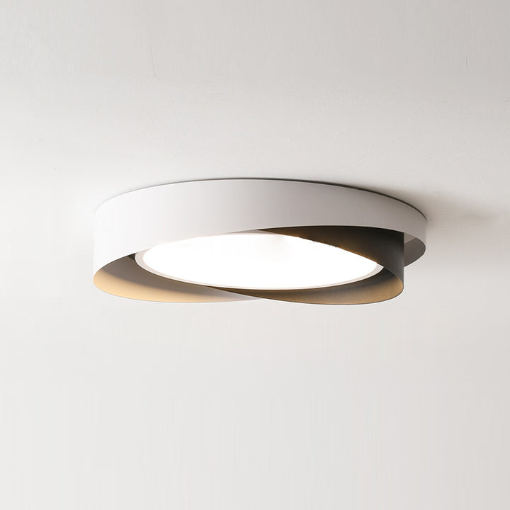Plafonnier LED rond en fer acrylique nordique contemporain pour salon 