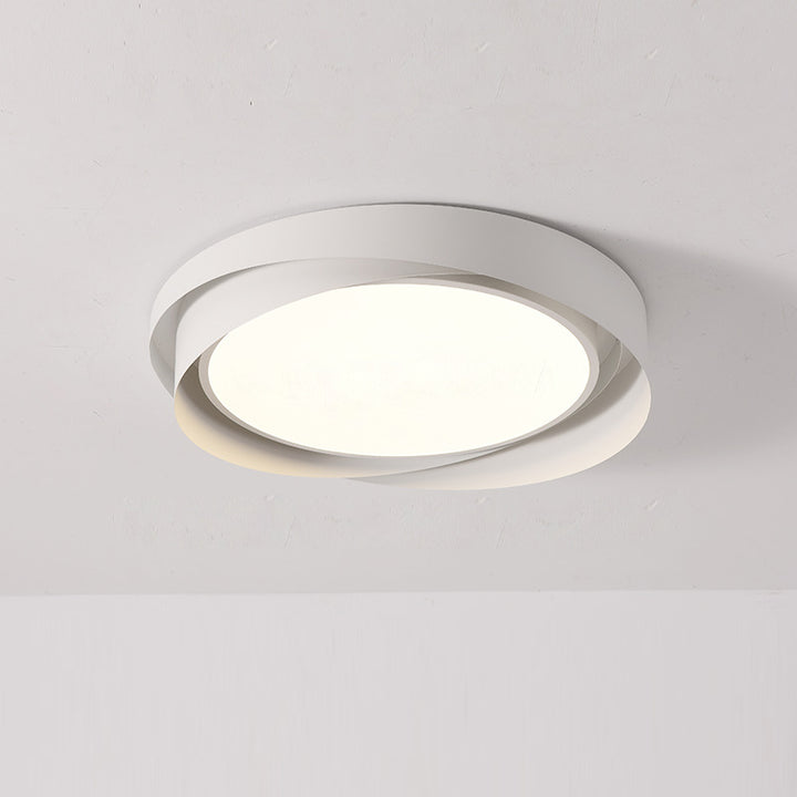 Plafonnier LED rond en fer acrylique nordique contemporain pour salon 