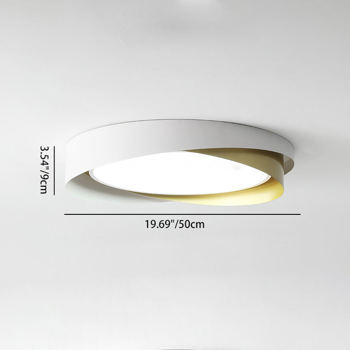 Plafonnier LED rond en fer acrylique nordique contemporain pour salon 