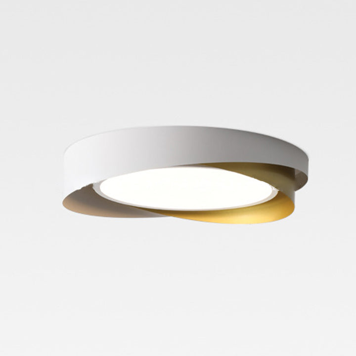 Plafonnier LED rond en fer acrylique nordique contemporain pour salon 