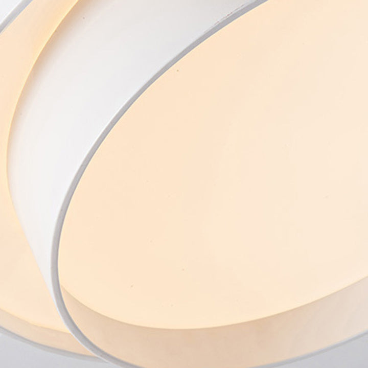 Plafonnier LED en fer acrylique à cercle concentrique nordique contemporain pour chambre à coucher 
