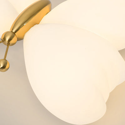 ضوء سقف مثبت بمصباح LED من الحديد والبلاستيك على شكل فراشة إبداعية معاصرة لغرفة النوم 
