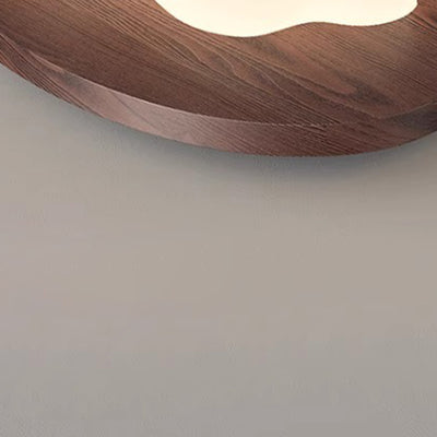 Contemporáneo Creativo Hoja de Loto de Madera PE LED Montaje Empotrado Luz de Techo Para Dormitorio 