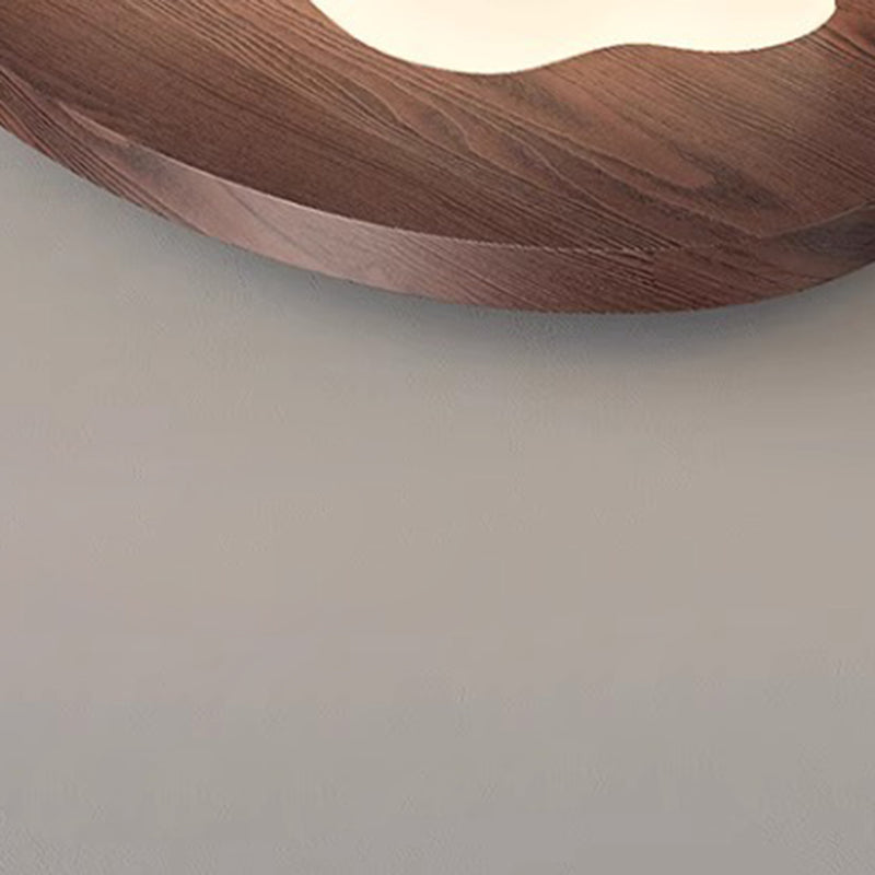 Contemporáneo Creativo Hoja de Loto de Madera PE LED Montaje Empotrado Luz de Techo Para Dormitorio 