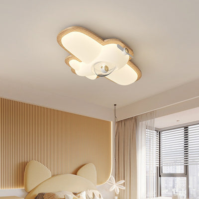 Luz de techo empotrada de madera creativa contemporánea para avión con LED PE para dormitorio 