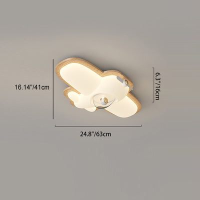 Luz de techo empotrada de madera creativa contemporánea para avión con LED PE para dormitorio 