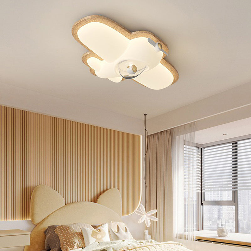 Luz de techo empotrada de madera creativa contemporánea para avión con LED PE para dormitorio 