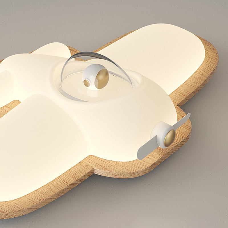 Luz de techo empotrada de madera creativa contemporánea para avión con LED PE para dormitorio 