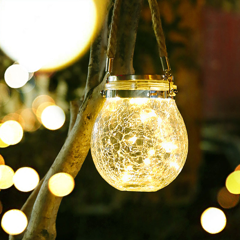 ضوء خارجي LED من الفولاذ المقاوم للصدأ والزجاج بتصميم آرت ديكو الحديث للطاقة الشمسية للحديقة 