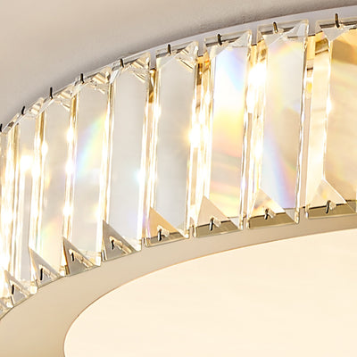 Moderne Luxus Runde Kristall Edelstahl LED Unterputz Deckenleuchte Für Schlafzimmer 