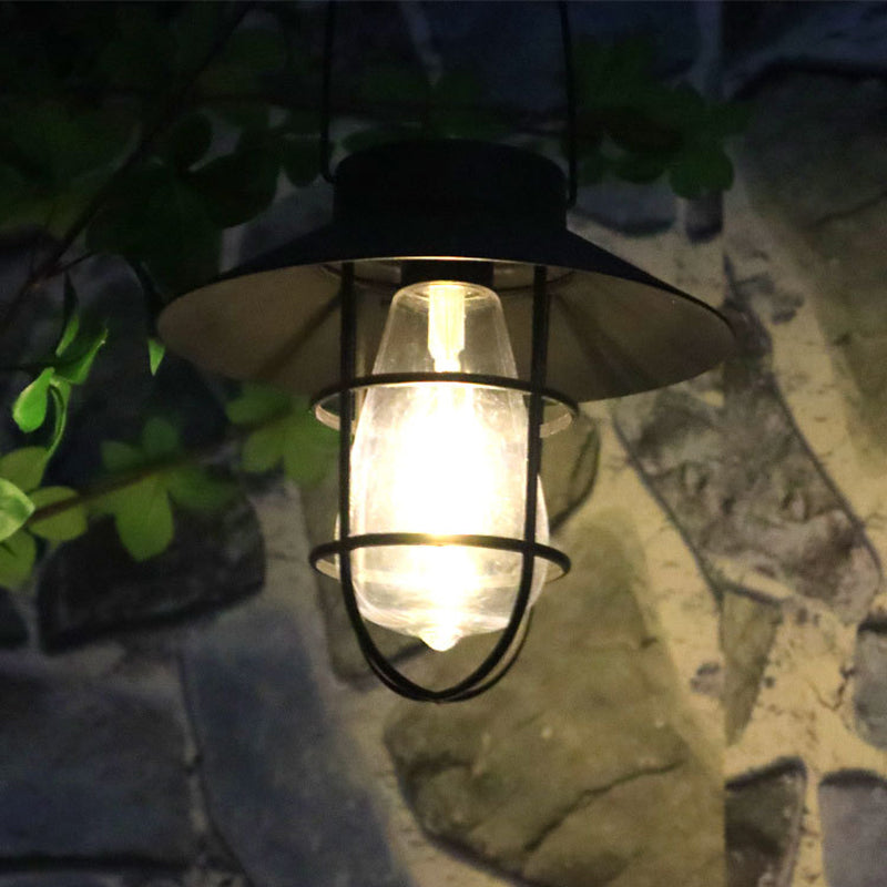 ضوء خارجي LED من الحديد والبلاستيك بتصميم أسطواني شمسي حديث ومفرغ للحديقة 