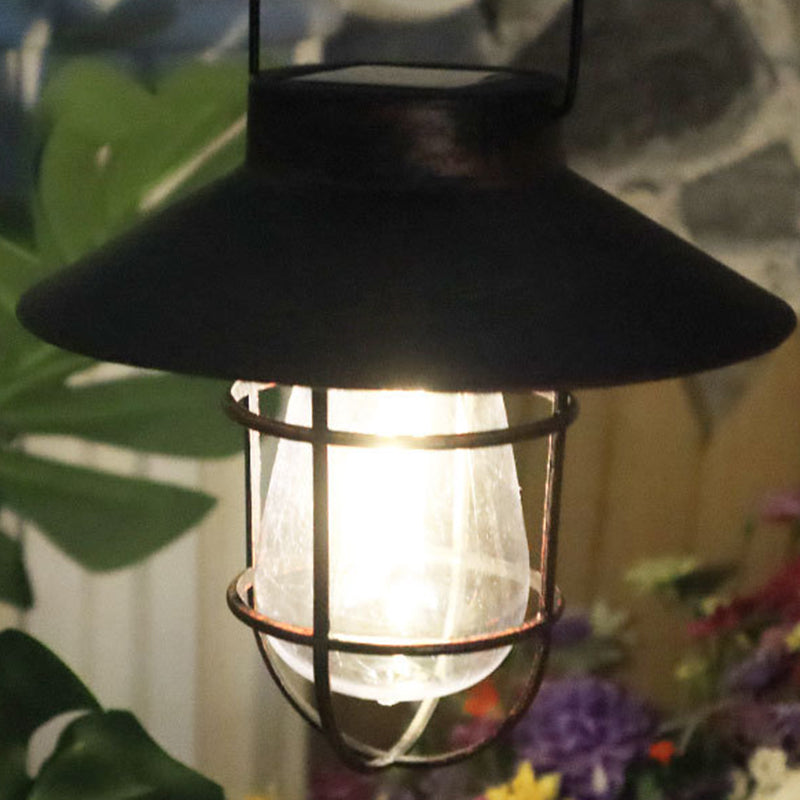 Lumière extérieure LED en fer et plastique solaire cylindrique minimaliste moderne pour jardin 