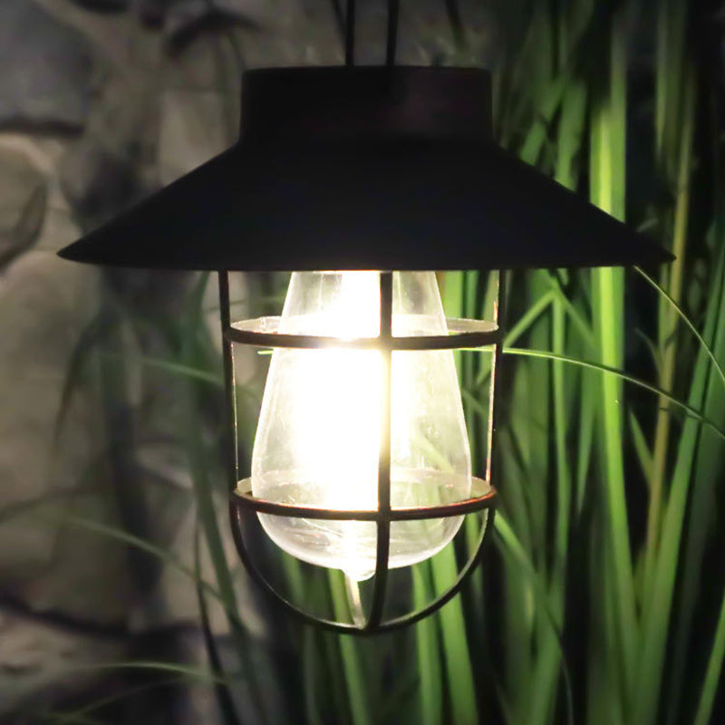 ضوء خارجي LED من الحديد والبلاستيك بتصميم أسطواني شمسي حديث ومفرغ للحديقة 