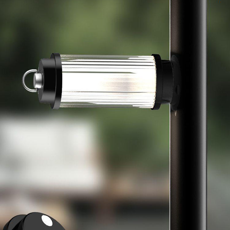 ضوء خارجي LED USB ABS معدني أسطواني محمول حديث بسيط للحديقة 
