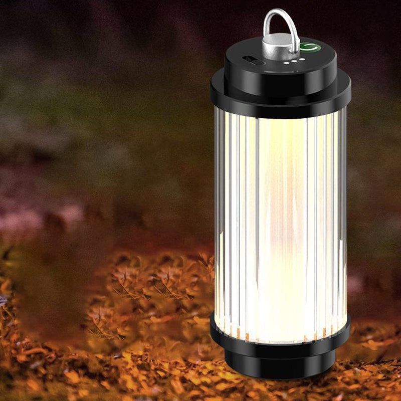 ضوء خارجي LED USB ABS معدني أسطواني محمول حديث بسيط للحديقة 