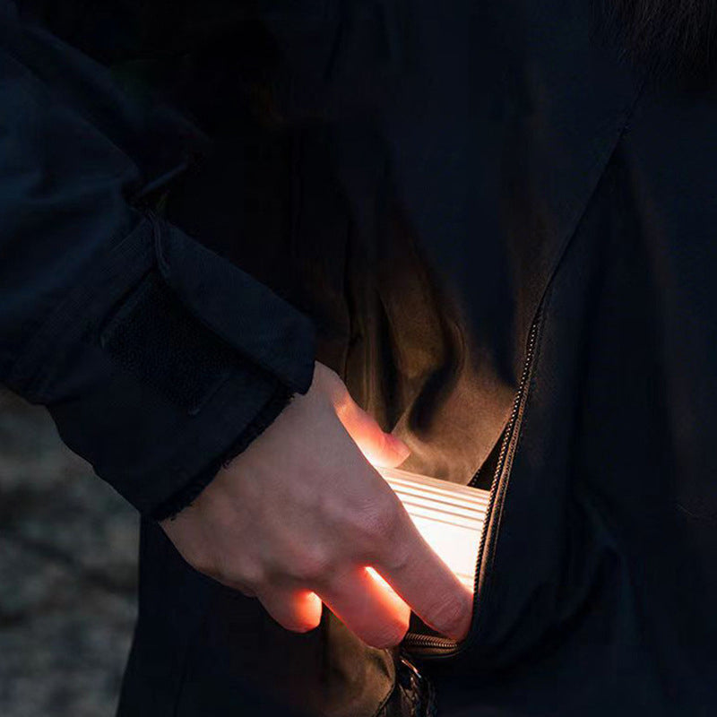 ضوء خارجي LED USB ABS معدني أسطواني محمول حديث بسيط للحديقة 