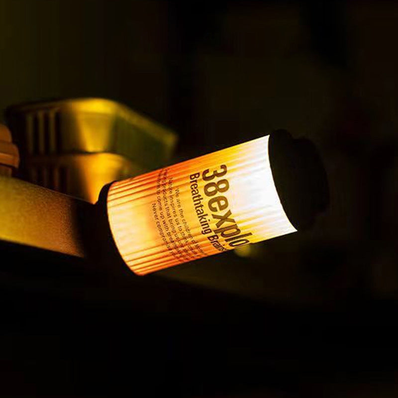 ضوء خارجي LED USB ABS معدني أسطواني محمول حديث بسيط للحديقة 