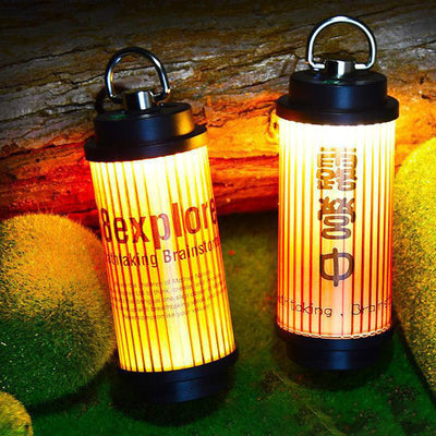 ضوء خارجي LED USB ABS معدني أسطواني محمول حديث بسيط للحديقة 