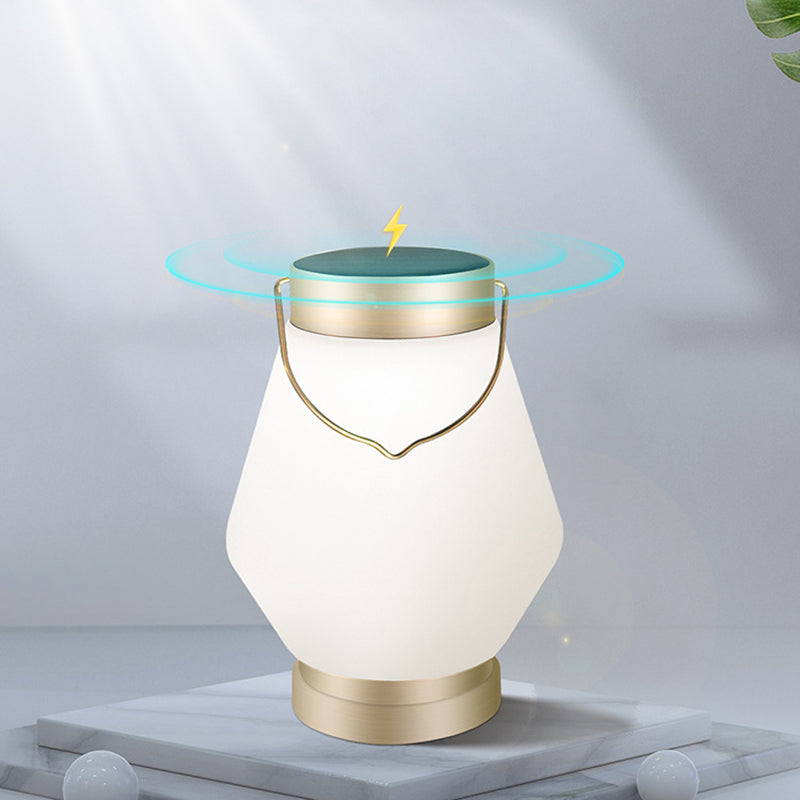 ضوء خارجي LED معدني أسطواني محمول مقاوم للماء يعمل بالطاقة الشمسية بتصميم بسيط وحديث للحديقة 