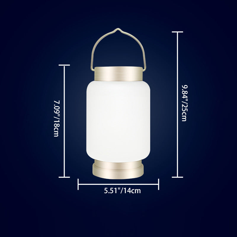 ضوء خارجي LED معدني أسطواني محمول مقاوم للماء يعمل بالطاقة الشمسية بتصميم بسيط وحديث للحديقة 