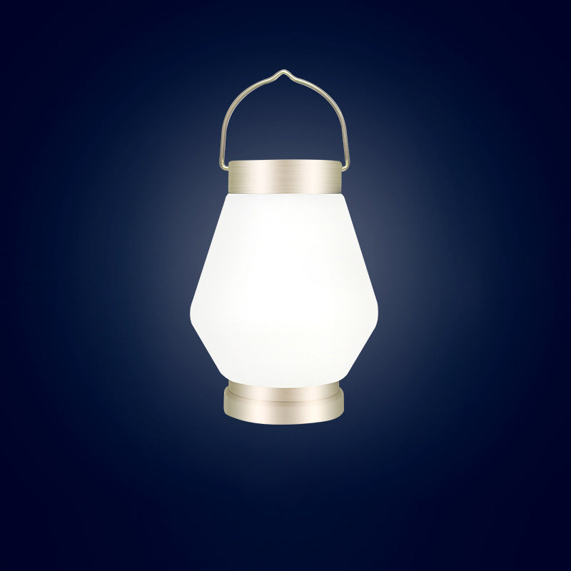 ضوء خارجي LED معدني أسطواني محمول مقاوم للماء يعمل بالطاقة الشمسية بتصميم بسيط وحديث للحديقة 