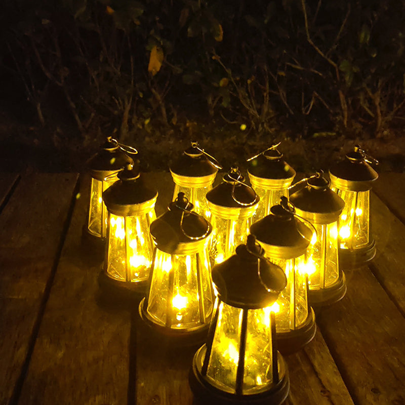 ضوء LED خارجي للحديقة من الحديد على شكل برج دائري محمول بالطاقة الشمسية بتصميم حديث وبسيط 