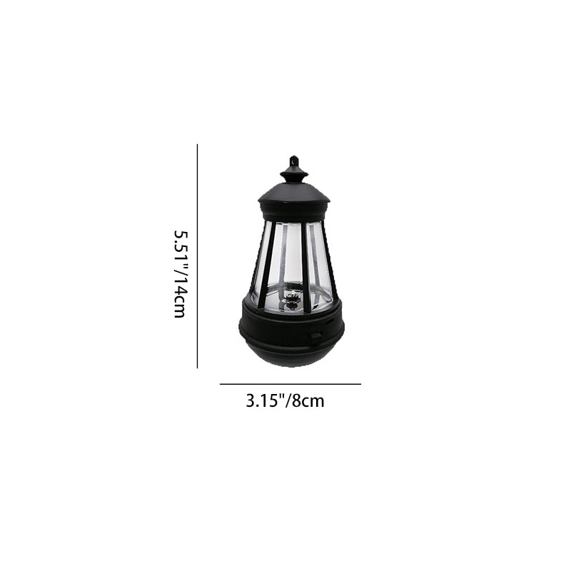 ضوء LED خارجي للحديقة من الحديد على شكل برج دائري محمول بالطاقة الشمسية بتصميم حديث وبسيط 