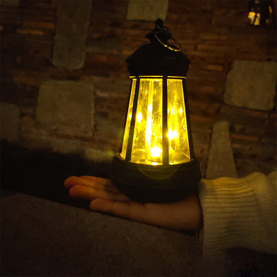 ضوء LED خارجي للحديقة من الحديد على شكل برج دائري محمول بالطاقة الشمسية بتصميم حديث وبسيط 