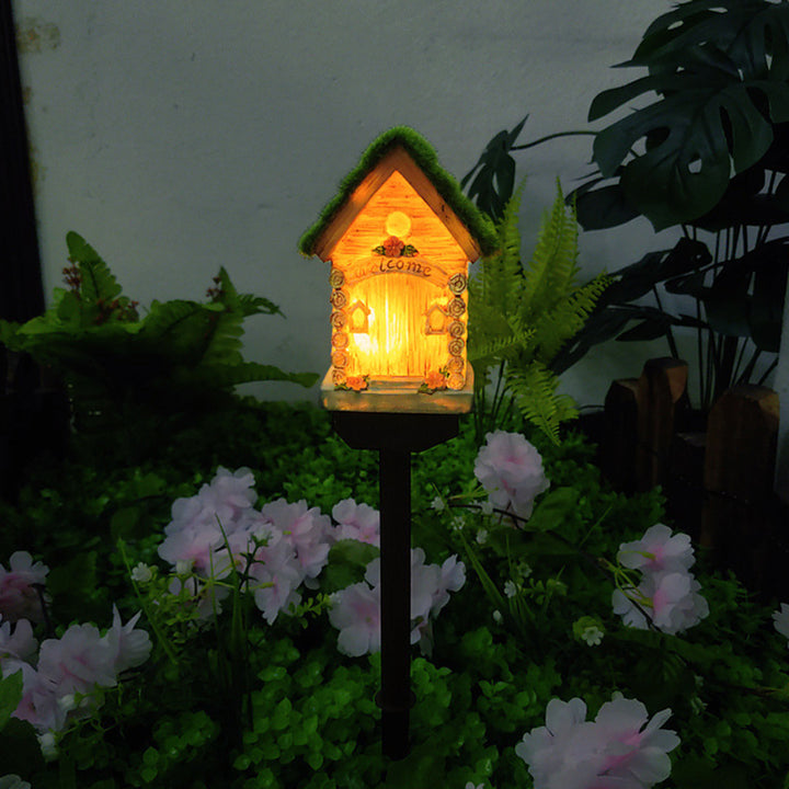 Lumière extérieure LED pour jardin en résine PP de maison solaire Art Déco moderne 