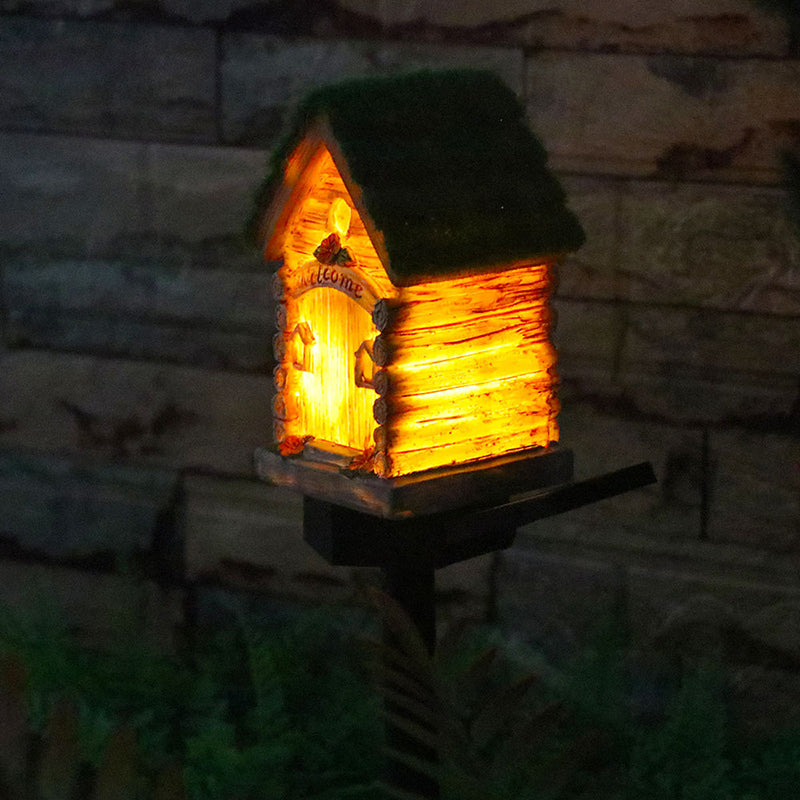 Lumière extérieure LED pour jardin en résine PP de maison solaire Art Déco moderne 