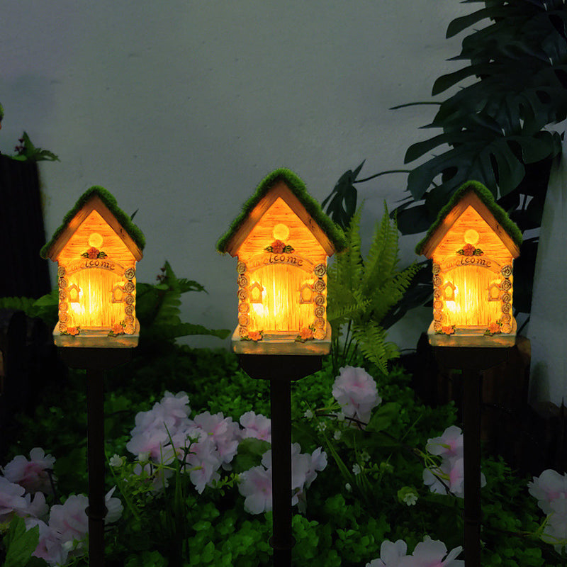 Lumière extérieure LED pour jardin en résine PP de maison solaire Art Déco moderne 