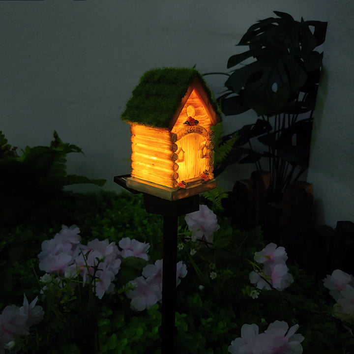 Lumière extérieure LED pour jardin en résine PP de maison solaire Art Déco moderne 